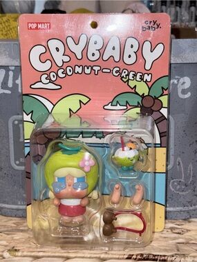 POP MART Crybaby Coconut-Green Figure | Authentic